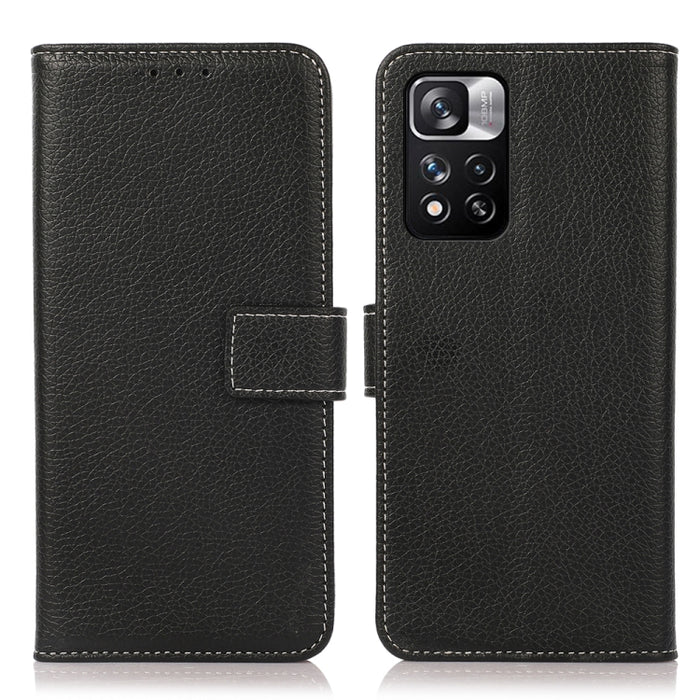 Litchi Texture Horizontal Flip Funda de cuero para teléfono con soporte y ranuras para tarjetas y billetera, For Xiaomi Redmi Note 11 Pro / Redmi Note 11 Pro+ 5G / Mi 11i