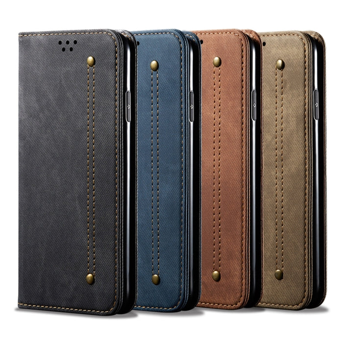 Estuche para teléfono de cuero con tapa de textura de mezclilla con ranuras para tarjetas y billetera, For Xiaomi Redmi Note 11, For Xiaomi Redmi Note 11 Pro / 11 Pro+