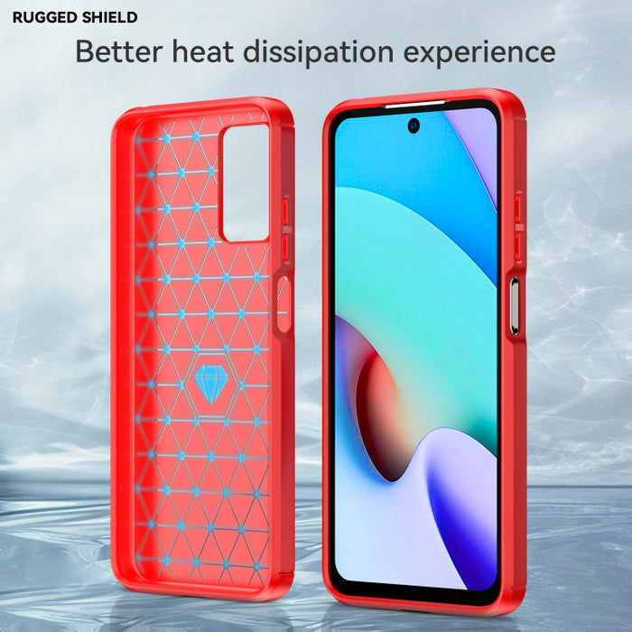Caja de teléfono TPU de fibra de carbono con textura cepillada, For Xiaomi Redmi Note 11, For Xiaomi Redmi Note 11 Pro