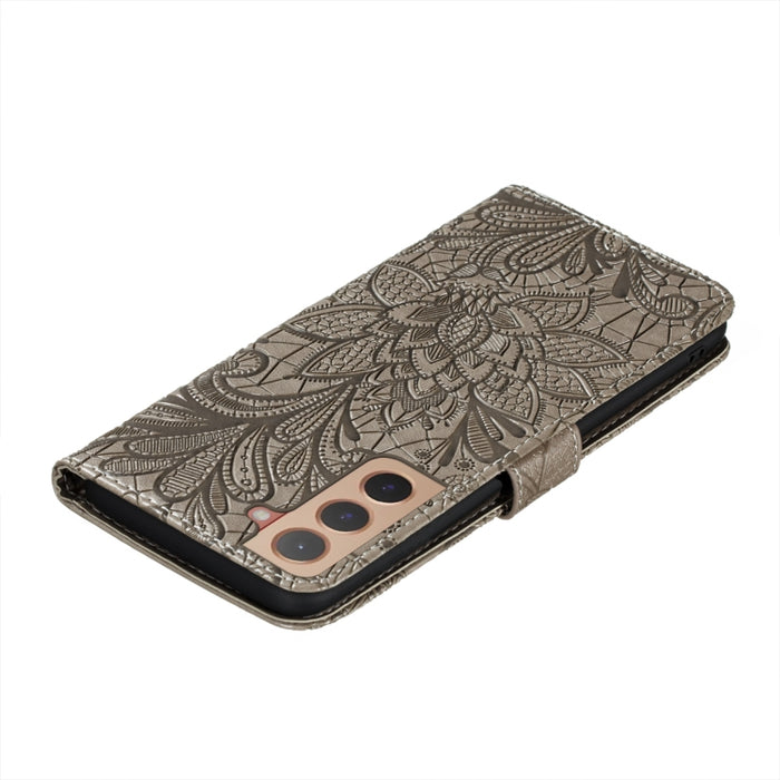 Estuche para teléfono de cuero con flores de encaje con soporte y ranuras para tarjetas y billetera y marco de fotos, For Samsung Galaxy S22 5G, For Samsung Galaxy S22 Ultra 5G, For Samsung Galaxy S22+ 5G, For Xiaomi Redmi Note 11                      ...