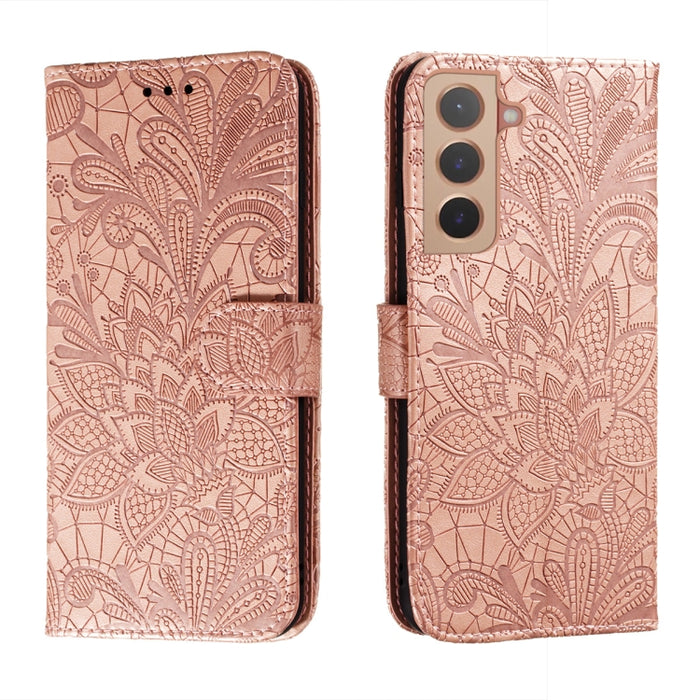 Estuche para teléfono de cuero con flores de encaje con soporte y ranuras para tarjetas y billetera y marco de fotos, For Samsung Galaxy S22 5G, For Samsung Galaxy S22 Ultra 5G, For Samsung Galaxy S22+ 5G, For Xiaomi Redmi Note 11                      ...