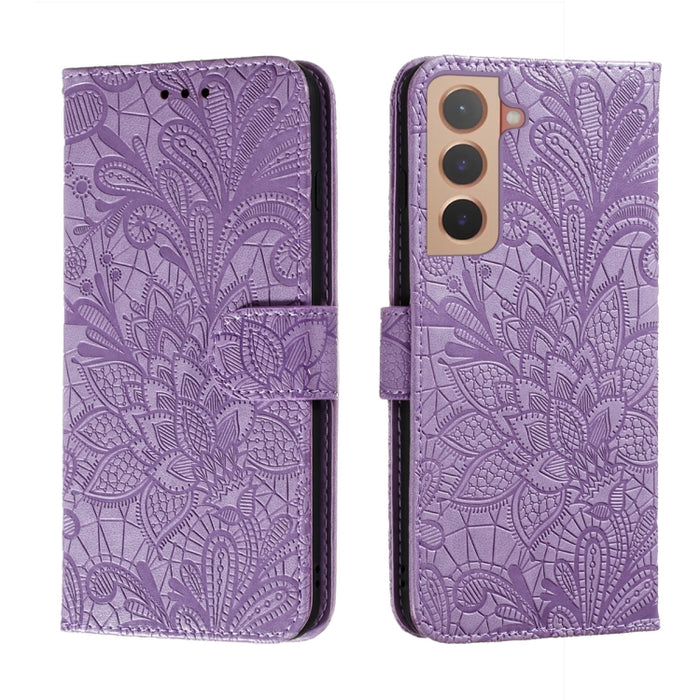 Estuche para teléfono de cuero con flores de encaje con soporte y ranuras para tarjetas y billetera y marco de fotos, For Samsung Galaxy S22 5G, For Samsung Galaxy S22 Ultra 5G, For Samsung Galaxy S22+ 5G, For Xiaomi Redmi Note 11                      ...