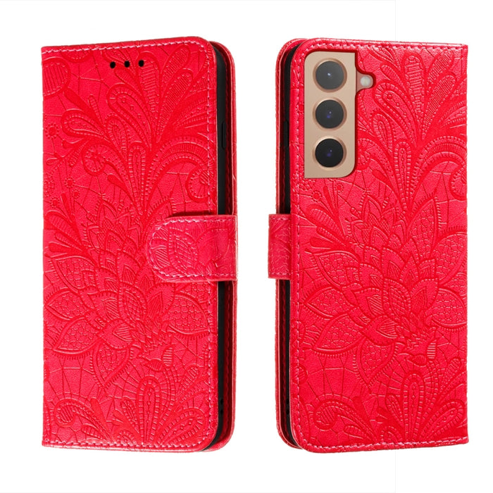 Estuche para teléfono de cuero con flores de encaje con soporte y ranuras para tarjetas y billetera y marco de fotos, For Samsung Galaxy S22 5G, For Samsung Galaxy S22 Ultra 5G, For Samsung Galaxy S22+ 5G, For Xiaomi Redmi Note 11                      ...