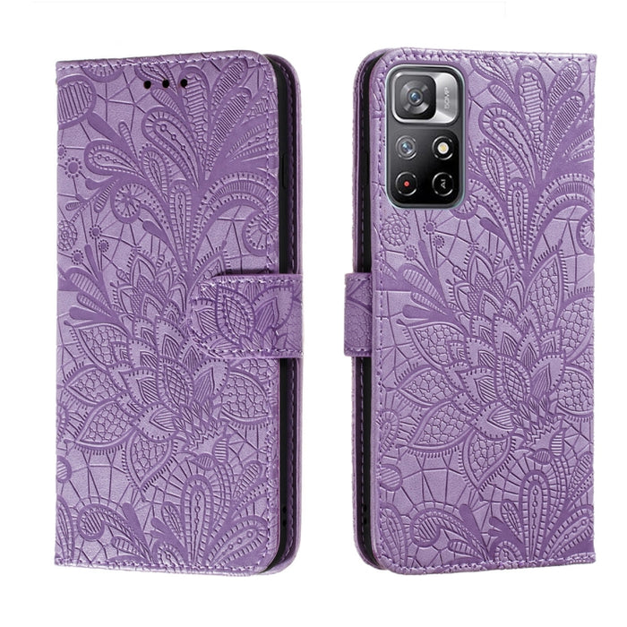 Estuche para teléfono de cuero con flores de encaje con soporte y ranuras para tarjetas y billetera y marco de fotos, For Samsung Galaxy S22 5G, For Samsung Galaxy S22 Ultra 5G, For Samsung Galaxy S22+ 5G, For Xiaomi Redmi Note 11                      ...