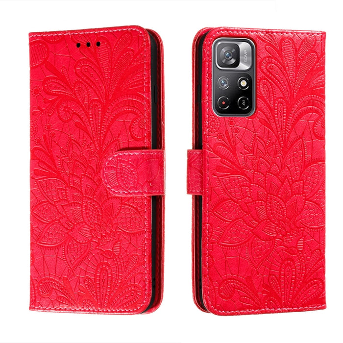Estuche para teléfono de cuero con flores de encaje con soporte y ranuras para tarjetas y billetera y marco de fotos, For Samsung Galaxy S22 5G, For Samsung Galaxy S22 Ultra 5G, For Samsung Galaxy S22+ 5G, For Xiaomi Redmi Note 11                      ...