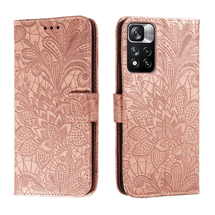 Estuche para teléfono de cuero con flores de encaje con soporte y ranuras para tarjetas y billetera y marco de fotos, For Samsung Galaxy S22 5G, For Samsung Galaxy S22 Ultra 5G, For Samsung Galaxy S22+ 5G, For Xiaomi Redmi Note 11                      ...