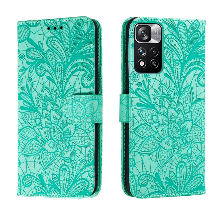Estuche para teléfono de cuero con flores de encaje con soporte y ranuras para tarjetas y billetera y marco de fotos, For Samsung Galaxy S22 5G, For Samsung Galaxy S22 Ultra 5G, For Samsung Galaxy S22+ 5G, For Xiaomi Redmi Note 11                      ...