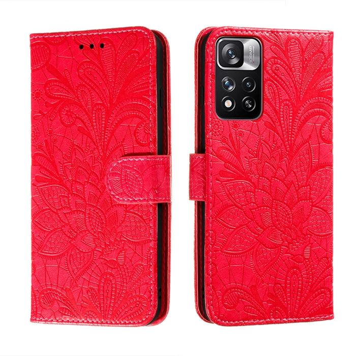 Estuche para teléfono de cuero con flores de encaje con soporte y ranuras para tarjetas y billetera y marco de fotos, For Samsung Galaxy S22 5G, For Samsung Galaxy S22 Ultra 5G, For Samsung Galaxy S22+ 5G, For Xiaomi Redmi Note 11                      ...