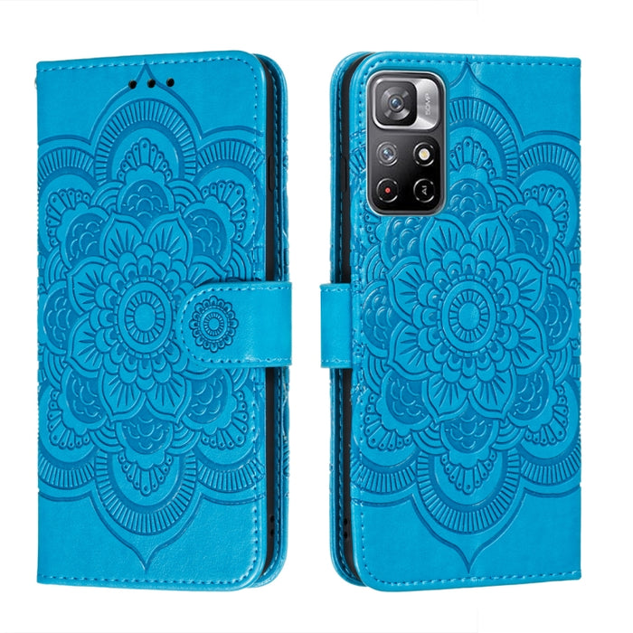 Estuche de cuero para teléfono con patrón en relieve Sun Mandala con soporte y ranuras para tarjetas y billetera y cordón, For Samsung Galaxy S22 5G, For Samsung Galaxy S22 Ultra 5G, For Samsung Galaxy S22+ 5G, For Xiaomi Redmi Note 11                 ...