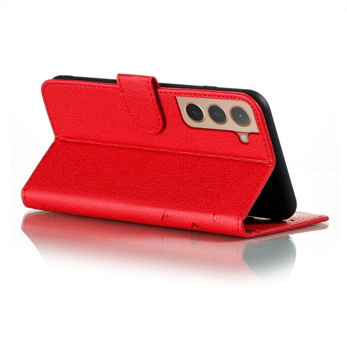 Caja del teléfono del cuero de la textura del litchi del modelo de la pluma con el soporte y las ranuras para tarjetas y la cartera, For Samsung Galaxy S22 5G, For Samsung Galaxy S22 Ultra 5G, For Samsung Galaxy S22+ 5G, For Xiaomi Redmi Note 11       ...