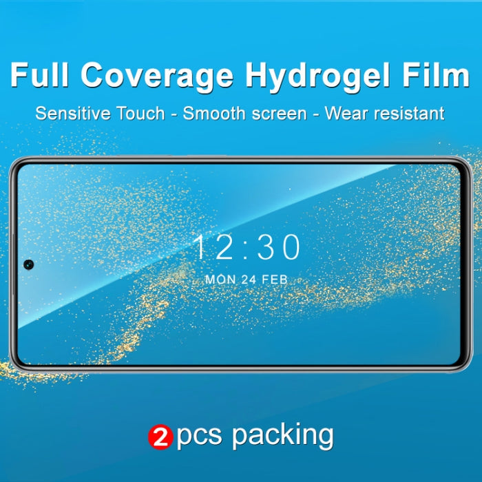2 protectores frontales de película de hidrogel de pantalla completa curvada IMAK, For Xiaomi Mi 11T / Mi 11T Pro