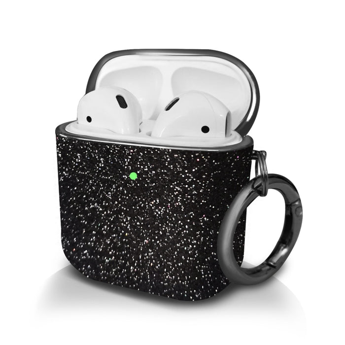 Estuche protector para auriculares inalámbricos con polvo de purpurina de galvanoplastia