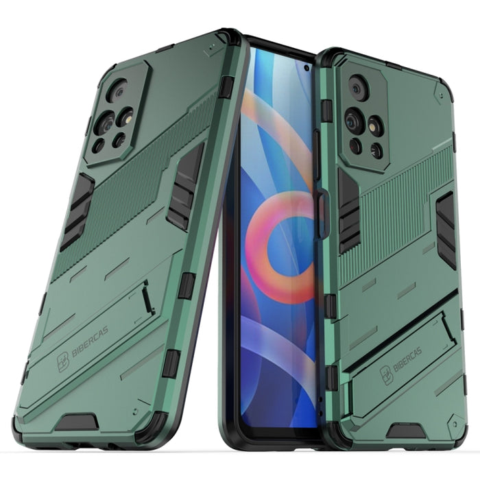 Punk Armor 2 en 1 PC + TPU Estuche para teléfono a prueba de golpes con soporte invisible, For Xiaomi Redmi Note 11 China, For Xiaomi Redmi Note 11 Pro / Note 11 Pro+