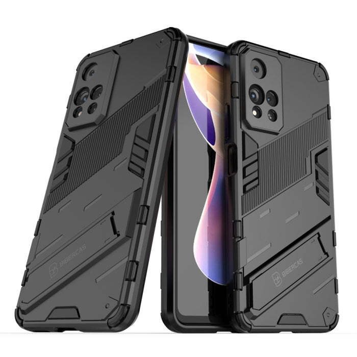 Punk Armor 2 en 1 PC + TPU Estuche para teléfono a prueba de golpes con soporte invisible, For Xiaomi Redmi Note 11 China, For Xiaomi Redmi Note 11 Pro / Note 11 Pro+