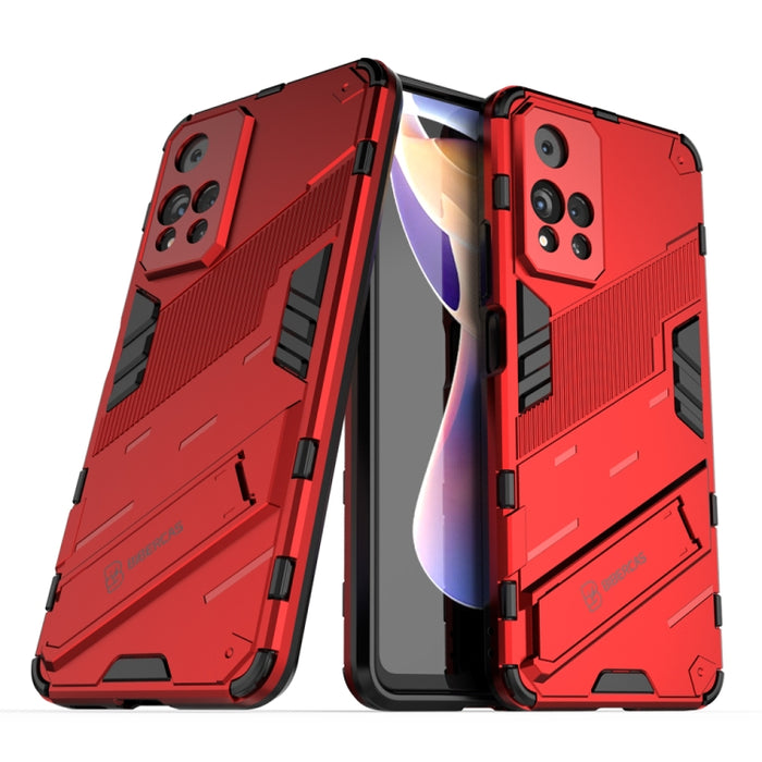 Punk Armor 2 en 1 PC + TPU Estuche para teléfono a prueba de golpes con soporte invisible, For Xiaomi Redmi Note 11 China, For Xiaomi Redmi Note 11 Pro / Note 11 Pro+