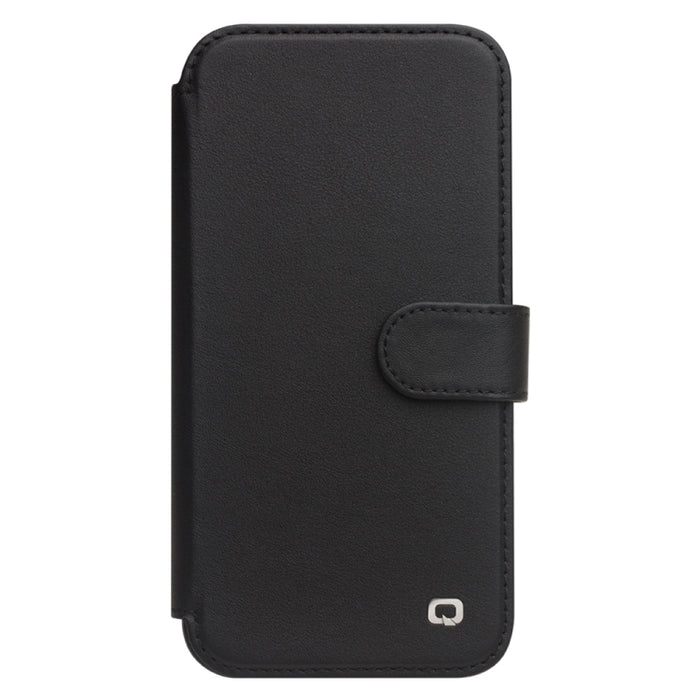 QIALINO Estuche de cuero para teléfono con hebilla magnética y ranura para tarjeta
