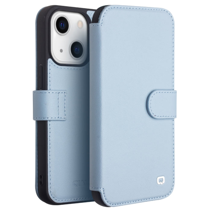 QIALINO Estuche de cuero para teléfono con hebilla magnética y ranura para tarjeta