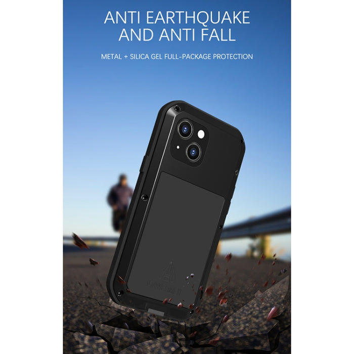 LOVE MEI Metal a prueba de golpes impermeable a prueba de polvo funda protectora para teléfono