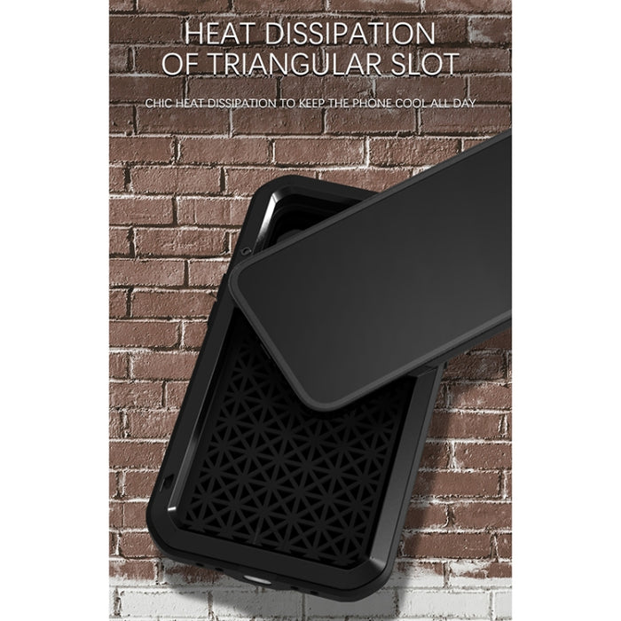 LOVE MEI Metal a prueba de golpes impermeable a prueba de polvo funda protectora para teléfono
