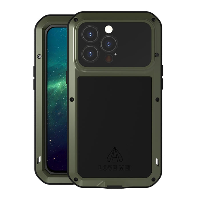 LOVE MEI Metal a prueba de golpes impermeable a prueba de polvo funda protectora para teléfono