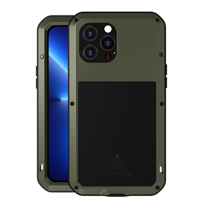 LOVE MEI Metal a prueba de golpes impermeable a prueba de polvo funda protectora para teléfono