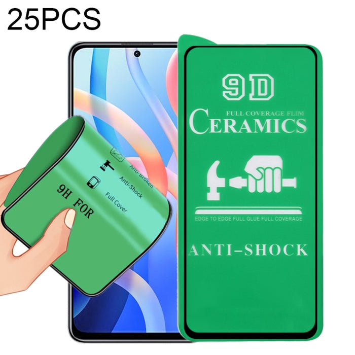 Película de cerámica con pegamento de pantalla completa 25 PCS 9D, For Samsung Galaxy S21 5G (25pcs), For Xiaomi Redmi Note 11T 5G (25 PCS), For Samsung Galaxy S21+ 5G (25pcs), For Xiaomi Redmi Note 11 4G International Version 6.43 inch (25 PCS)       ...
