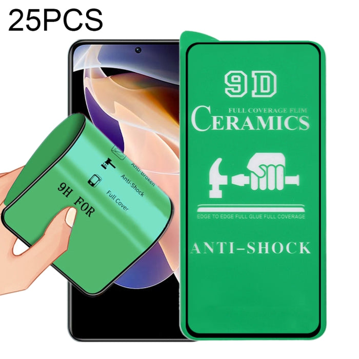 Película de cerámica con pegamento de pantalla completa 25 PCS 9D, For Samsung Galaxy S21 5G (25pcs), For Xiaomi Redmi Note 11T 5G (25 PCS), For Samsung Galaxy S21+ 5G (25pcs), For Xiaomi Redmi Note 11 4G International Version 6.43 inch (25 PCS)       ...