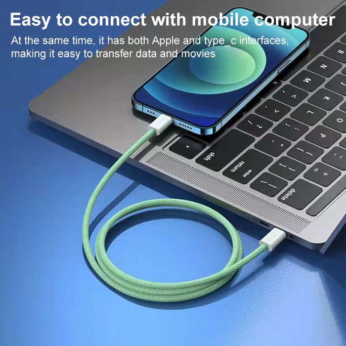 PD USB-C / Type-C a cable de datos de 8 pines, longitud del cable: 1 m