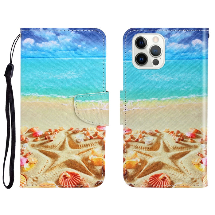 Estuche para teléfono de cuero con tapa horizontal de dibujo coloreado en 3D
