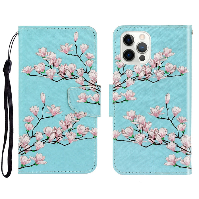 Estuche para teléfono de cuero con tapa horizontal de dibujo coloreado en 3D