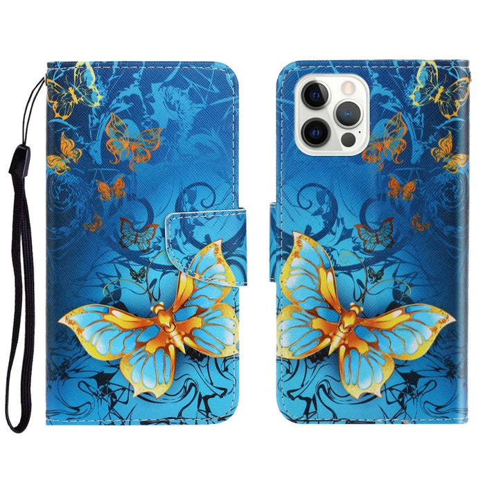 Estuche para teléfono de cuero con tapa horizontal de dibujo coloreado en 3D