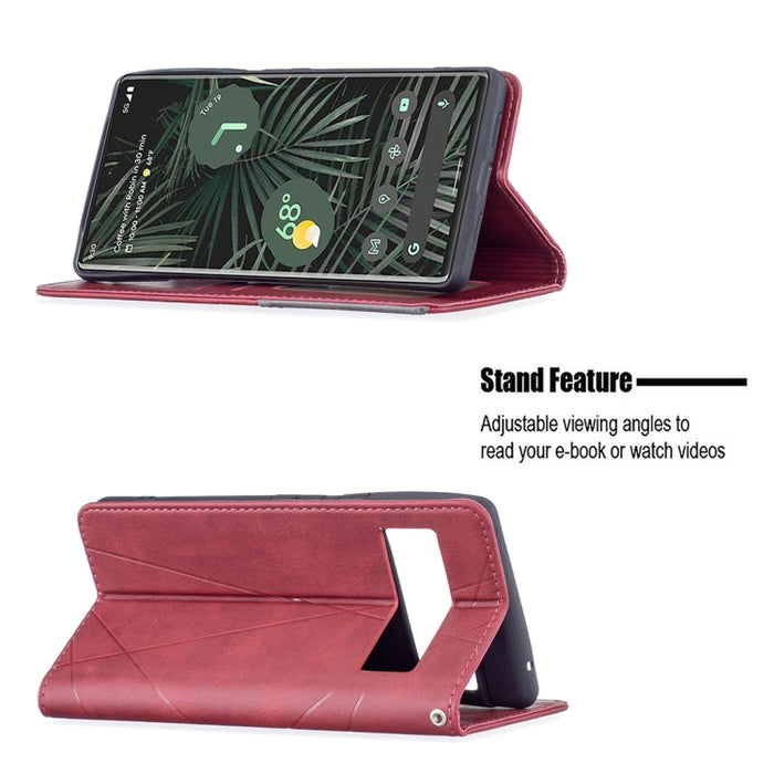 Estuche de cuero para teléfono con tapa horizontal magnética invisible prismática con soporte y ranuras para tarjetas y marco de fotos, For Google Pixel 6 Pro, For Google Pixel 6, For Xiaomi Redmi Note 11 5G, For Samsung Galaxy A13 5G                  ...