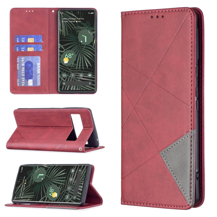 Estuche de cuero para teléfono con tapa horizontal magnética invisible prismática con soporte y ranuras para tarjetas y marco de fotos, For Google Pixel 6 Pro, For Google Pixel 6, For Xiaomi Redmi Note 11 5G, For Samsung Galaxy A13 5G                  ...