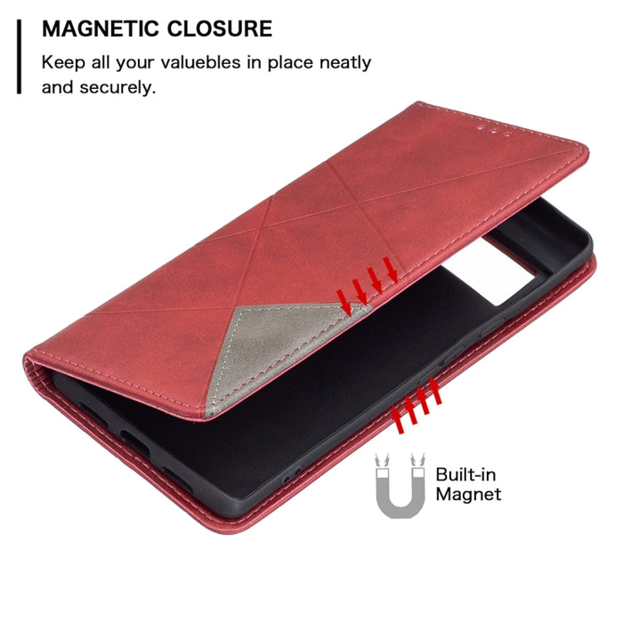 Estuche de cuero para teléfono con tapa horizontal magnética invisible prismática con soporte y ranuras para tarjetas y marco de fotos, For Google Pixel 6 Pro, For Google Pixel 6, For Xiaomi Redmi Note 11 5G, For Samsung Galaxy A13 5G                  ...