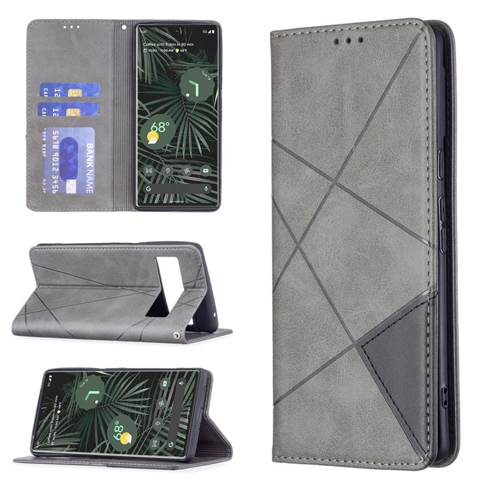 Estuche de cuero para teléfono con tapa horizontal magnética invisible prismática con soporte y ranuras para tarjetas y marco de fotos, For Google Pixel 6 Pro, For Google Pixel 6, For Xiaomi Redmi Note 11 5G, For Samsung Galaxy A13 5G                  ...
