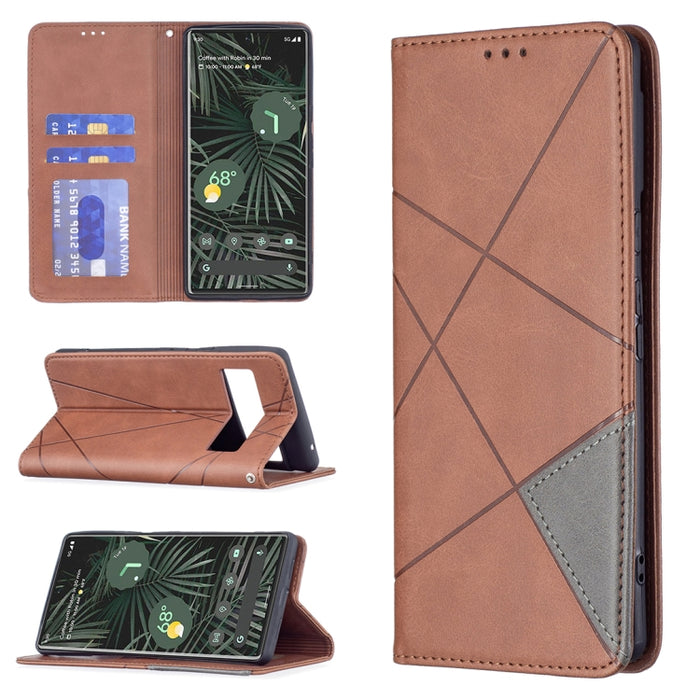 Estuche de cuero para teléfono con tapa horizontal magnética invisible prismática con soporte y ranuras para tarjetas y marco de fotos, For Google Pixel 6 Pro, For Google Pixel 6, For Xiaomi Redmi Note 11 5G, For Samsung Galaxy A13 5G                  ...