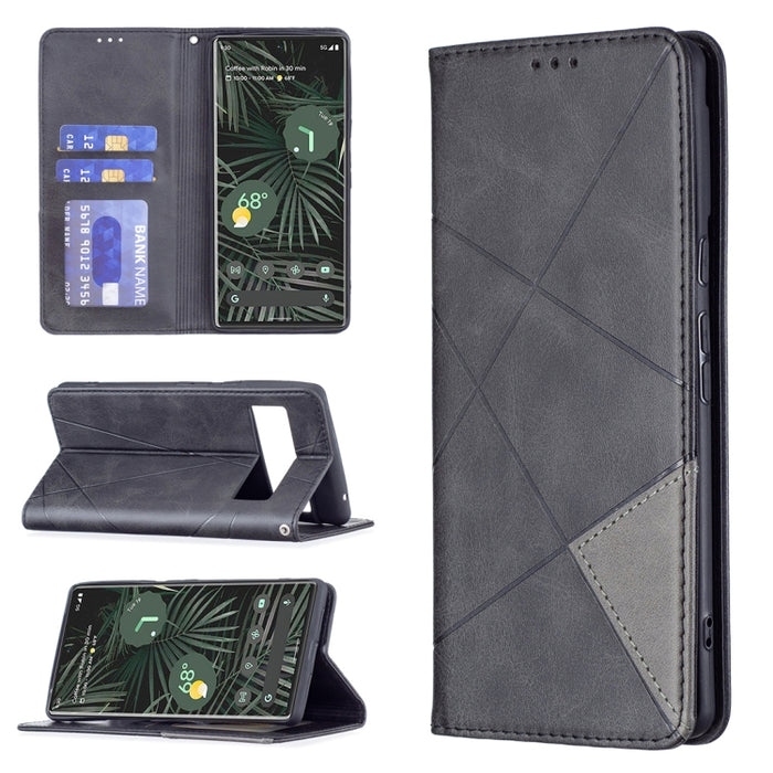 Estuche de cuero para teléfono con tapa horizontal magnética invisible prismática con soporte y ranuras para tarjetas y marco de fotos, For Google Pixel 6 Pro, For Google Pixel 6, For Xiaomi Redmi Note 11 5G, For Samsung Galaxy A13 5G                  ...