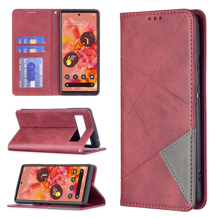 Estuche de cuero para teléfono con tapa horizontal magnética invisible prismática con soporte y ranuras para tarjetas y marco de fotos, For Google Pixel 6 Pro, For Google Pixel 6, For Xiaomi Redmi Note 11 5G, For Samsung Galaxy A13 5G                  ...