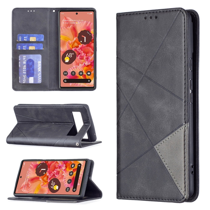 Estuche de cuero para teléfono con tapa horizontal magnética invisible prismática con soporte y ranuras para tarjetas y marco de fotos, For Google Pixel 6 Pro, For Google Pixel 6, For Xiaomi Redmi Note 11 5G, For Samsung Galaxy A13 5G                  ...