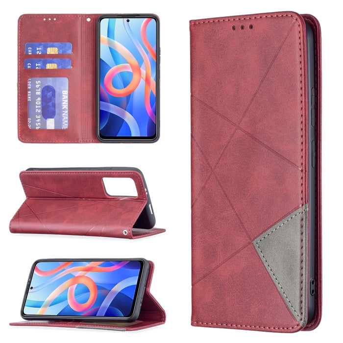 Estuche de cuero para teléfono con tapa horizontal magnética invisible prismática con soporte y ranuras para tarjetas y marco de fotos, For Google Pixel 6 Pro, For Google Pixel 6, For Xiaomi Redmi Note 11 5G, For Samsung Galaxy A13 5G                  ...