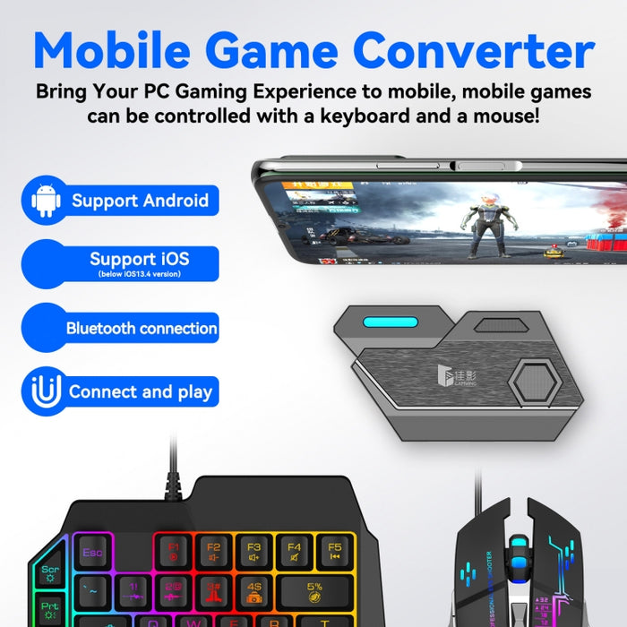 GAMWING MixSE Bluetooth 5.0 teclado ratón convertidor juego de disparos herramienta auxiliar