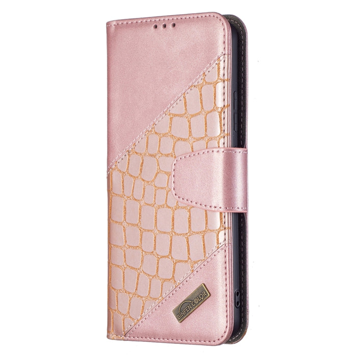 Estuche para teléfono de cuero con tapa horizontal con textura de cocodrilo de color a juego con billetera y soporte y ranuras para tarjetas, For Xiaomi Redmi Note 11 5G
