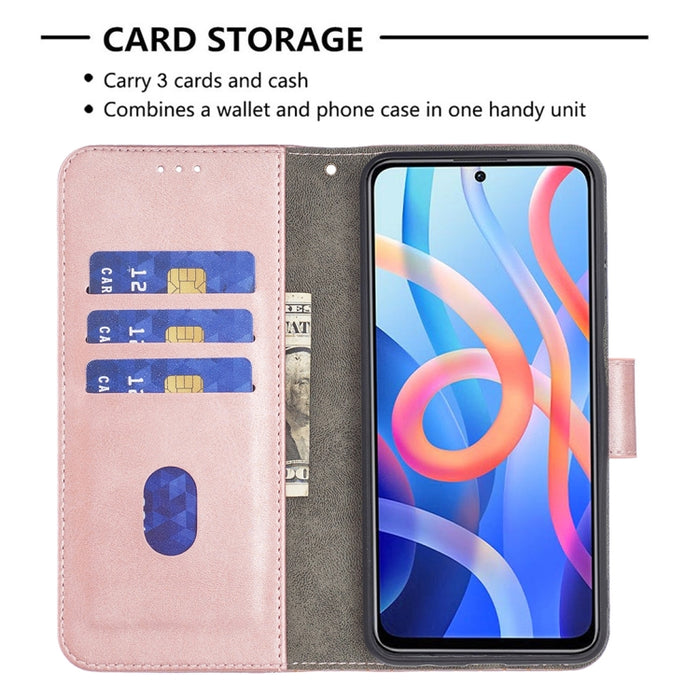 Estuche para teléfono de cuero con tapa horizontal con textura de cocodrilo de color a juego con billetera y soporte y ranuras para tarjetas, For Xiaomi Redmi Note 11 5G