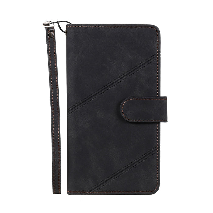 Estuche para teléfono de cuero con tapa horizontal Skin Feel