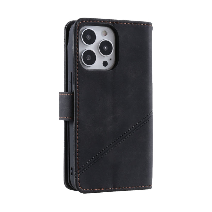 Estuche para teléfono de cuero con tapa horizontal Skin Feel