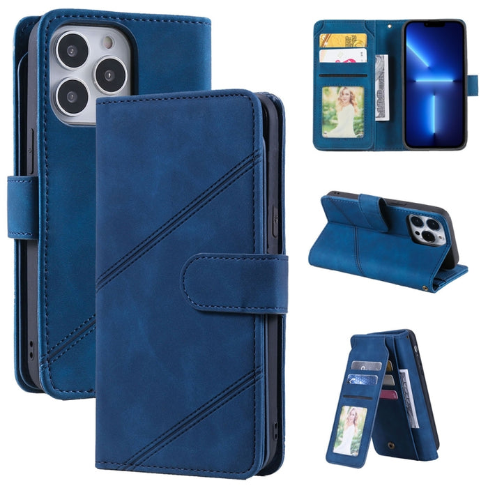 Estuche para teléfono de cuero con tapa horizontal Skin Feel
