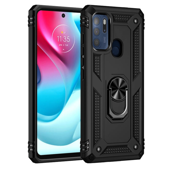 Funda para teléfono TPU + PC a prueba de golpes con soporte giratorio de 360 grados, For Motorola Moto G60s, For Xiaomi Redmi 10