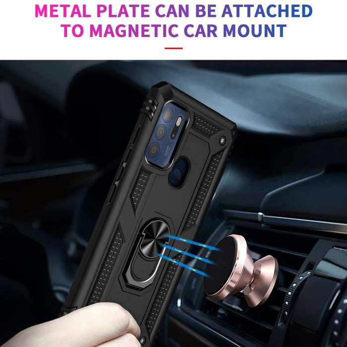 Funda para teléfono TPU + PC a prueba de golpes con soporte giratorio de 360 grados, For Motorola Moto G60s, For Xiaomi Redmi 10