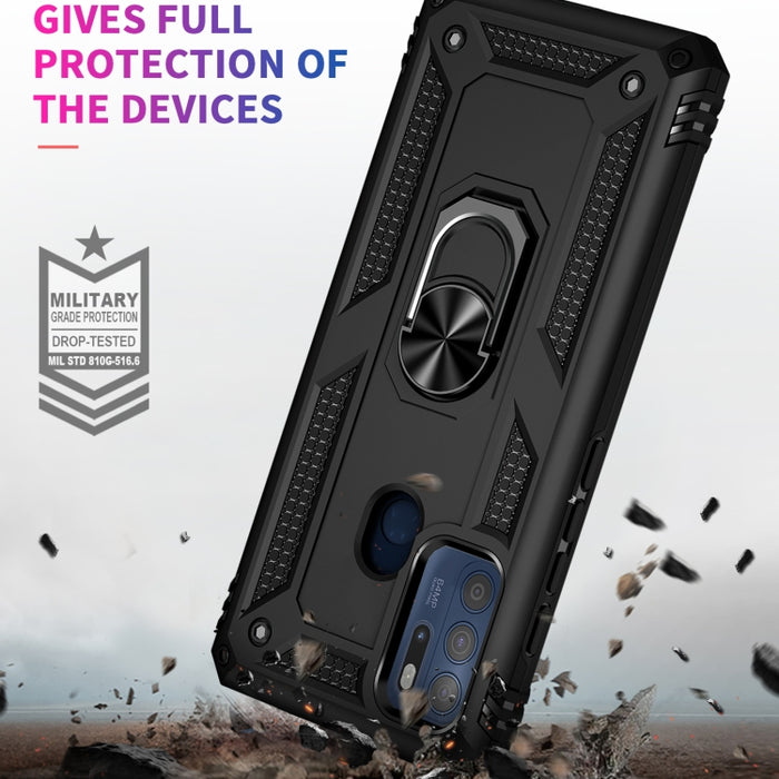 Funda para teléfono TPU + PC a prueba de golpes con soporte giratorio de 360 grados, For Motorola Moto G60s, For Xiaomi Redmi 10