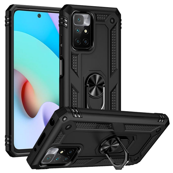 Funda para teléfono TPU + PC a prueba de golpes con soporte giratorio de 360 grados, For Motorola Moto G60s, For Xiaomi Redmi 10